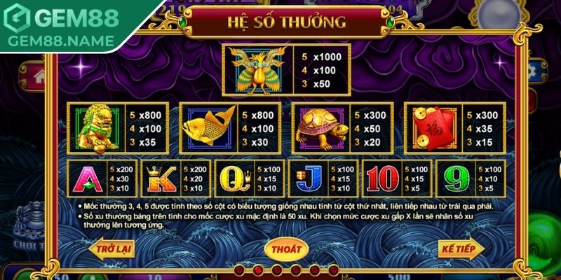 Nguyên lý Kho Tàng Ngũ Long Gem88 chuẩn cho tân binh